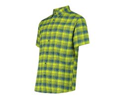 Camicia A Maniche Corte Con Fantasia Check Da Uomo