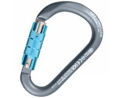 Moschettone Hms Classic Twist Lock Grigio/lucido/turchese